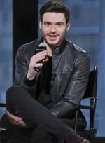 Richard Madden Black Leather Jacket