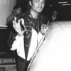 Michael Jackson B&W Leather Jacket