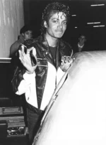 Michael Jackson B&W Leather Jacket