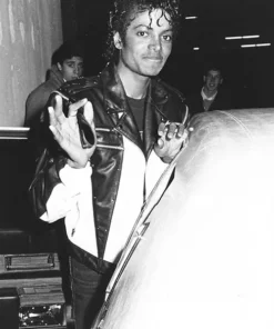 Michael Jackson B&W Leather Jacket