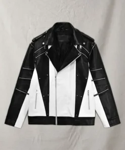 Michael Jackson B&W Leather Jacket