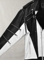 Michael Jackson B&W Leather Jacket