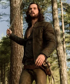 Tom Riley Da Vinci's Demons Dark Brown Leather Jacket