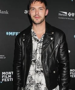 Nicholas Hoult Black Leather Jacket