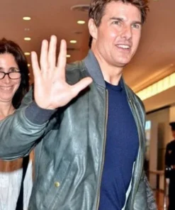 Tom Cruise Olive Green Leather Jacket