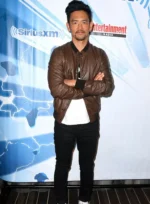 John Cho Brown Leather Jacket