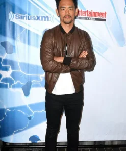 John Cho Brown Leather Jacket