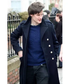 Matt Smith Doctor Who Navy Trench Coat