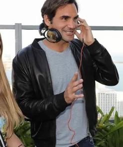 Roger Federer Leather Jacket
