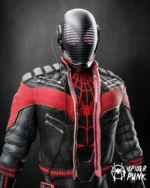 Spider Man Miles Morales Punk Leather Jacket