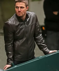 Stephen Amell Arrow Leather Jacket