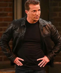 Get the Steve Burton General Hospital Leather Jacket at New Celebrity Jackets—premium quality, sleek design, and timeless style for a bold look!