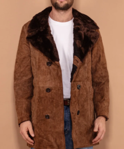 Taron Egerton Rocketman Shearling Jacket
