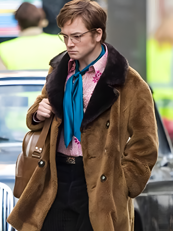 Taron Egerton Rocketman Shearling Jacket