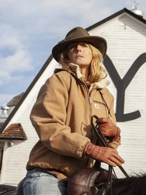 Yellowstone Beth Dutton Brown Hoodie Jacket