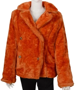 Yellowstone Beth Dutton Fur Orange Coat