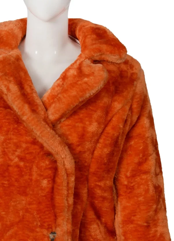 Yellowstone Beth Dutton Fur Orange Coat