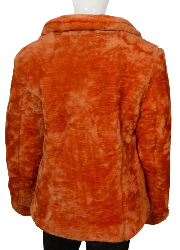 Yellowstone Beth Dutton Fur Orange Coat