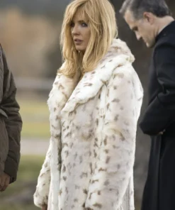 Yellowstone Beth Dutton White Leopard Coat