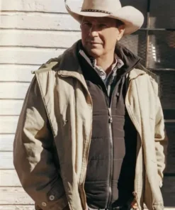 Yellowstone John Dutton Beige Cotton Jacket