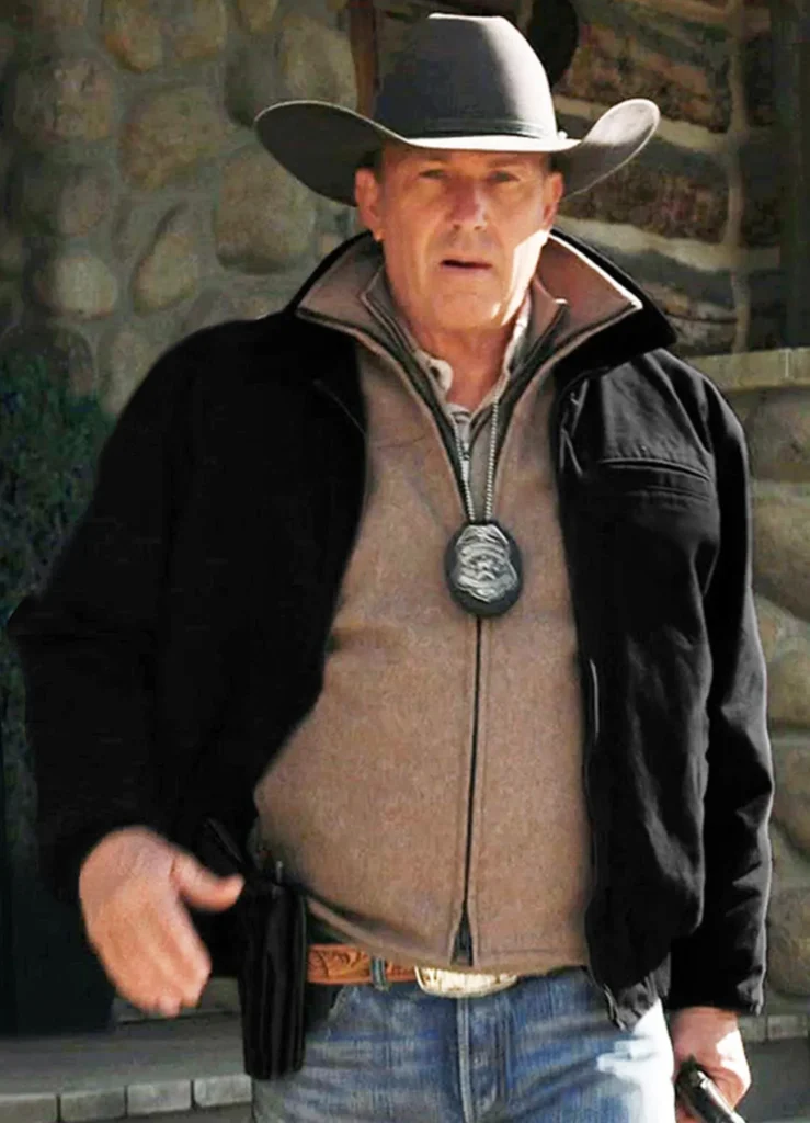 Yellowstone John Dutton Black Cotton Jacket