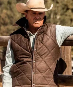 Yellowstone John Dutton Brown Quilted Vest