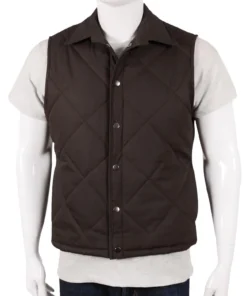 Yellowstone John Dutton Brown Quilted Vest