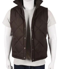 Yellowstone John Dutton Brown Quilted Vest