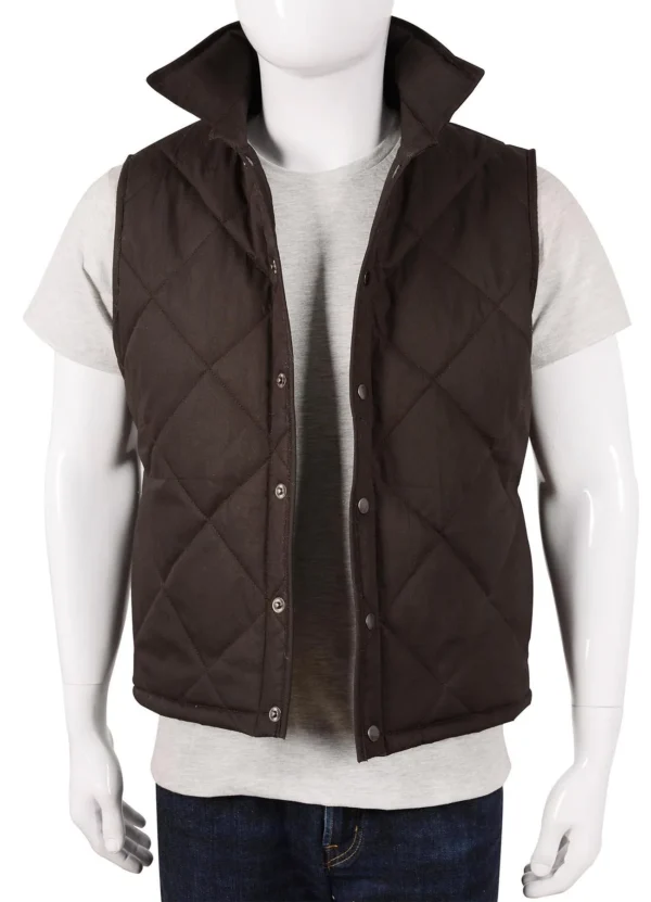 Yellowstone John Dutton Brown Quilted Vest