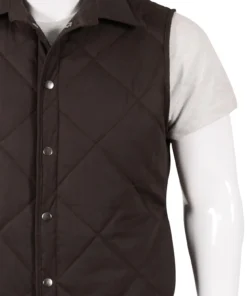 Yellowstone John Dutton Brown Quilted Vest