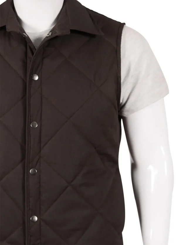 Yellowstone John Dutton Brown Quilted Vest