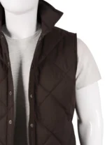 Yellowstone John Dutton Brown Quilted Vest