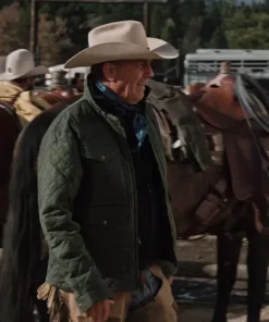 Yellowstone John Dutton Green Quilted Jacket