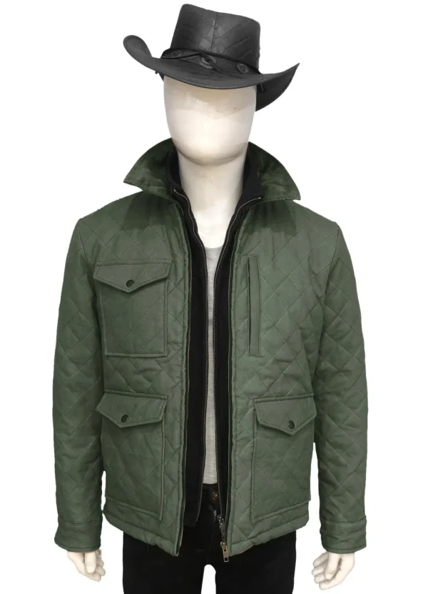 Yellowstone John Dutton Green Quilted Jacket