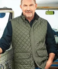 Yellowstone John Dutton Green Quilted Vest