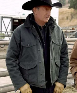 Yellowstone John Dutton Grey Cotton Jacket