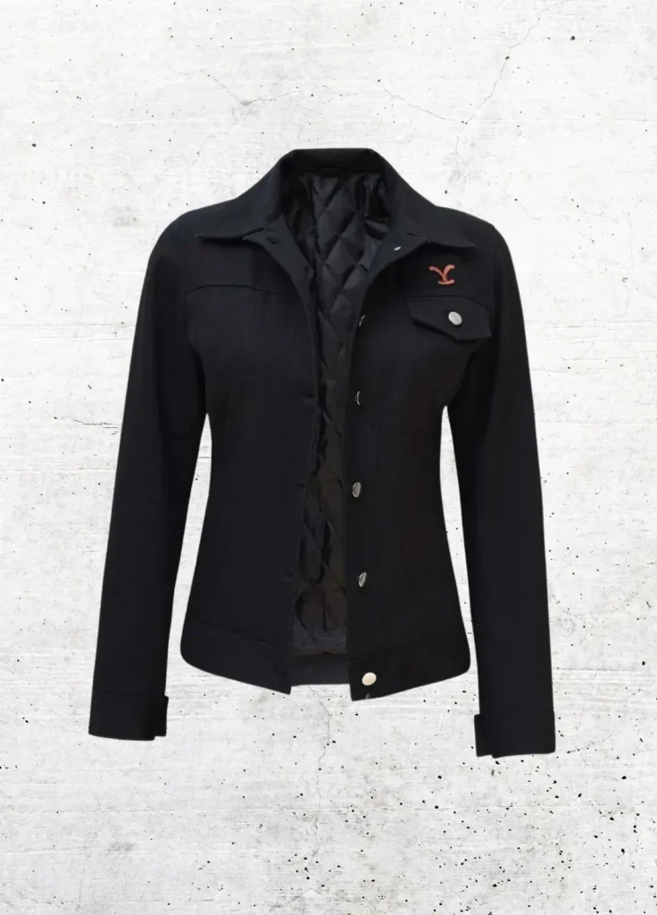 Yellowstone Womens Rip Wheeler Black Cotton Jacket
