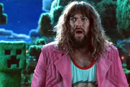 A Minecraft Movie Jason Momoa Pink Leather Jacket
