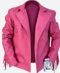 A Minecraft Movie Jason Momoa Pink Leather Jacket