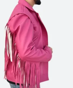 A Minecraft Movie Jason Momoa Pink Leather Jacket