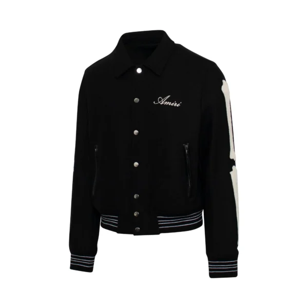 Amiri Bones Black Varsity Jacket