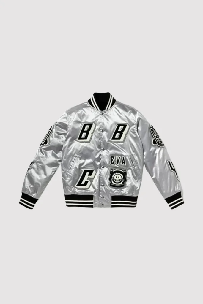 Billionaire Boys Club EVA BBC Silver Satin Jacket