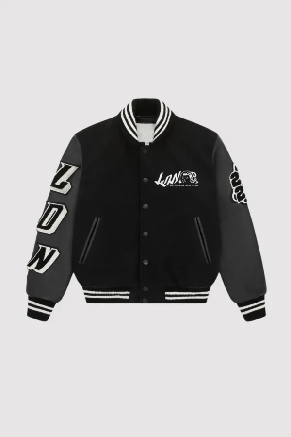 Billionaire Boys Club LDN Black Letterman Jacket