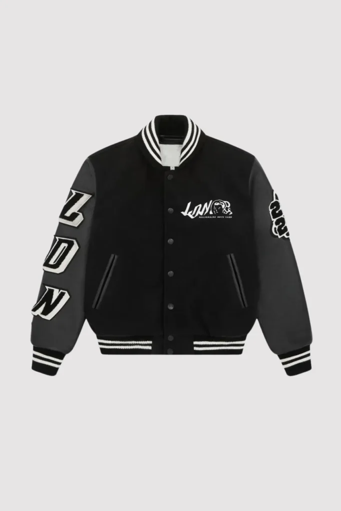 Billionaire Boys Club LDN Black Letterman Jacket