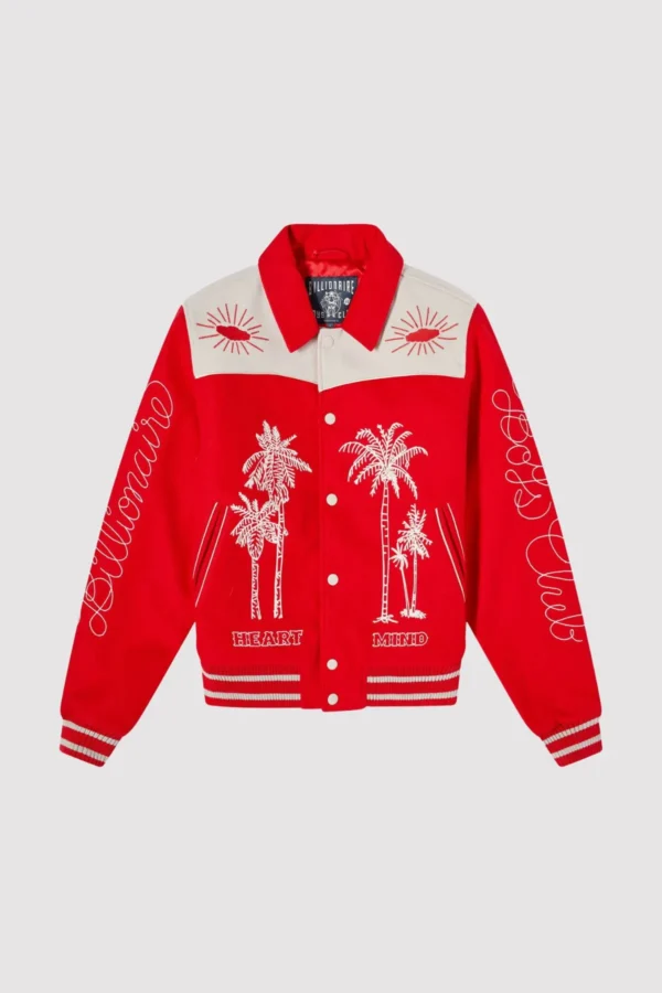 Billionaire Boys Club Western Red Varsity Jacket