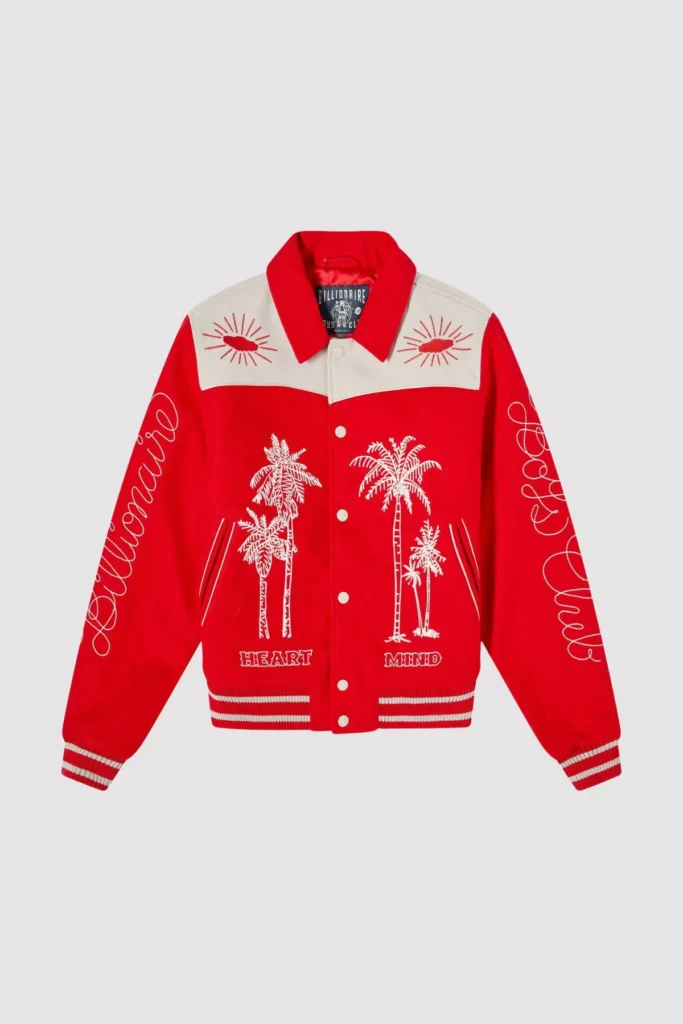 Billionaire Boys Club Western Red Varsity Jacket