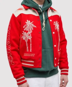 Billionaire Boys Club Western Red Varsity Jacket