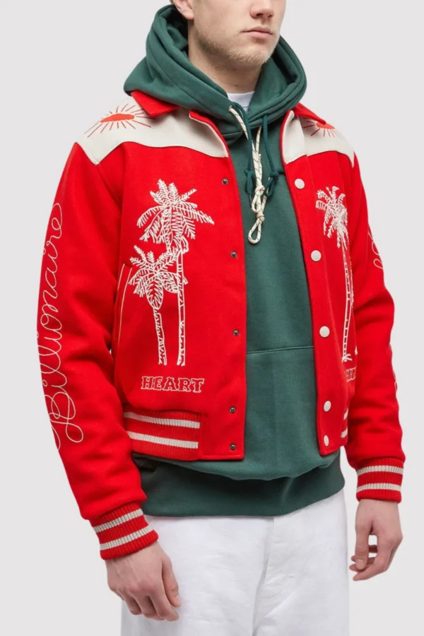 Billionaire Boys Club Western Red Varsity Jacket