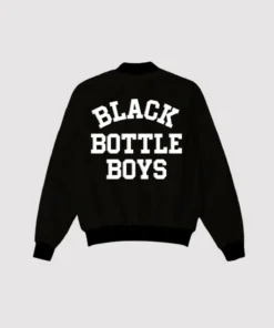 Black Bottle Boys And Girls Varsity Bomber Jacket