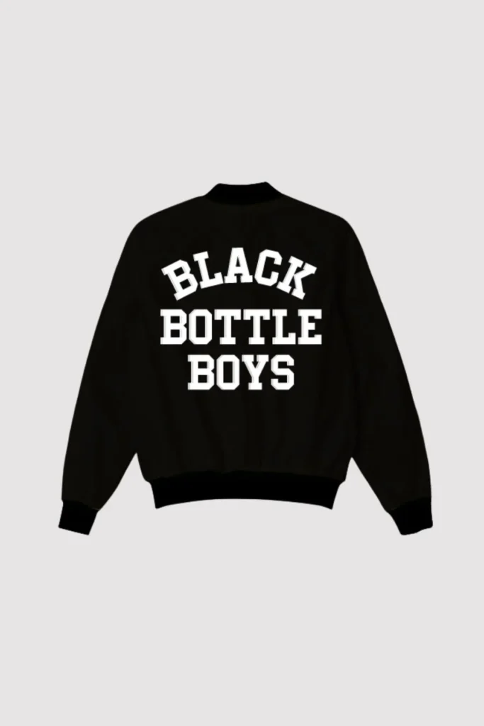 Black Bottle Boys And Girls Varsity Bomber Jacket